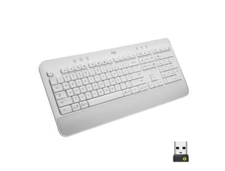 Teclado LOGITECH Signature K650 Keyboard (Bluetooth - Suizo - Branco)