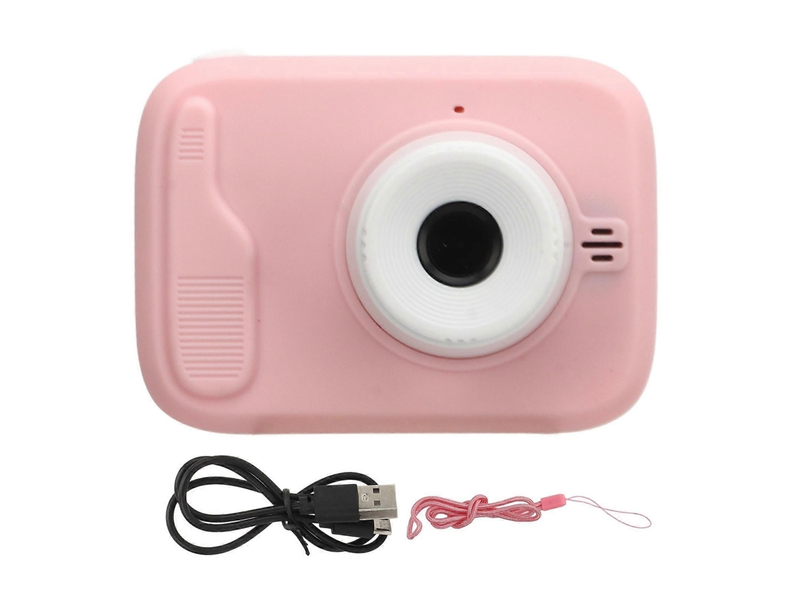 Minicámara portátil infantil de 2 pulgadas con 20 MP, doble cámara frontal y trasera, con flash, color rosa. TAISHENGDA
