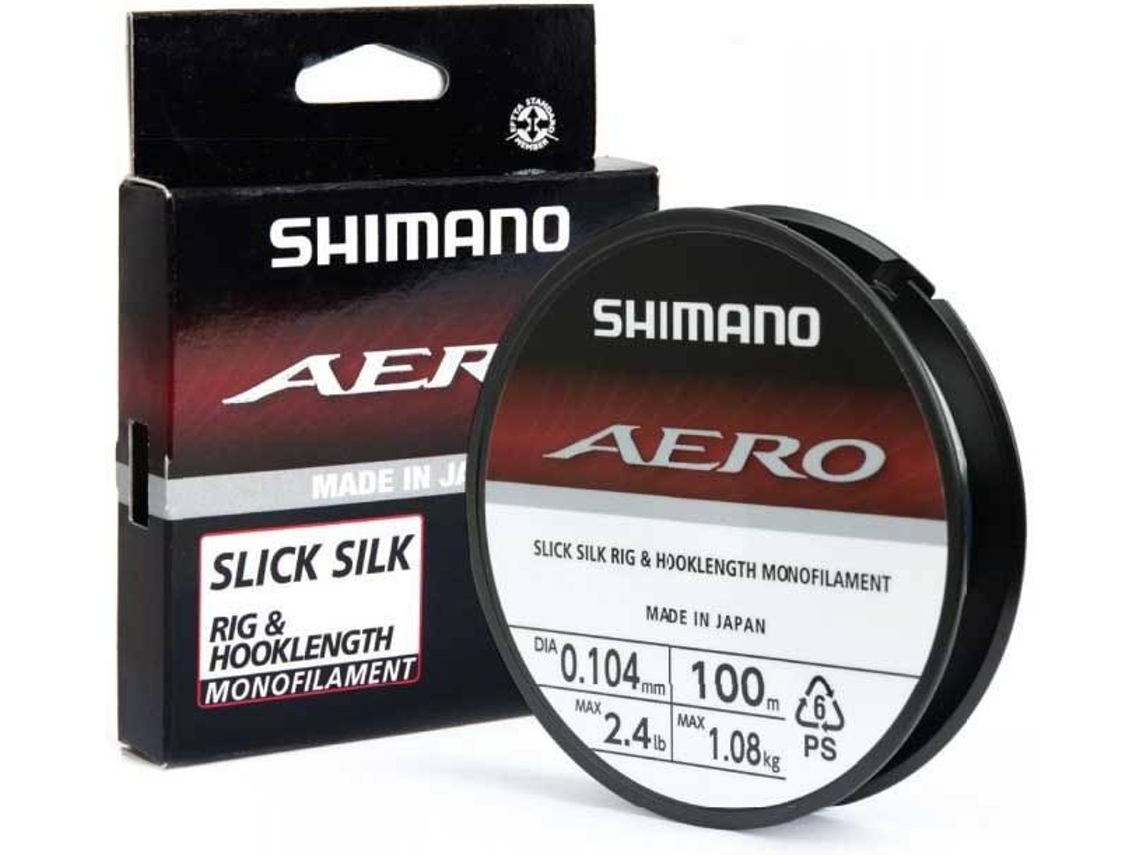 Línea de Pesca de monofilamento SHIMANO Aero Slick Silk Rig&amp;hooklength (0.114 mm - 0,10 mm)