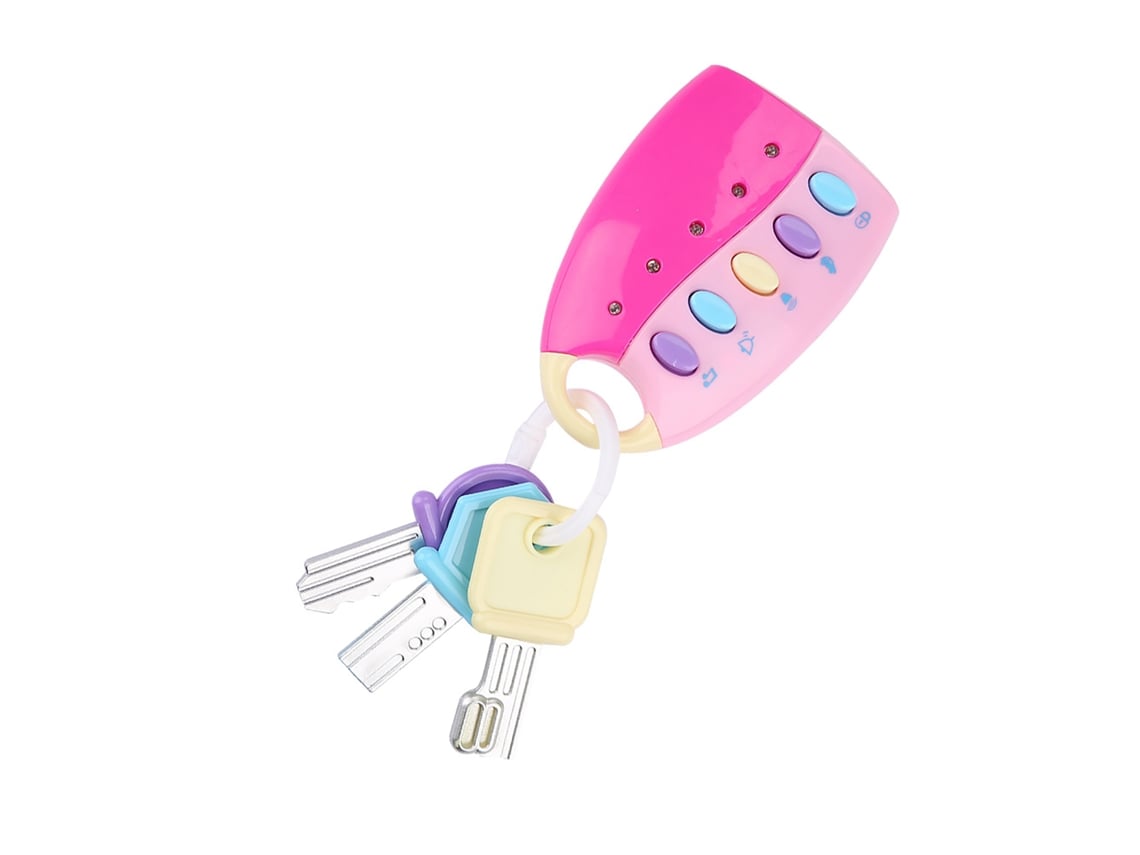 Coche Musical Rosa Educativo Con Control Remoto Para Bebés