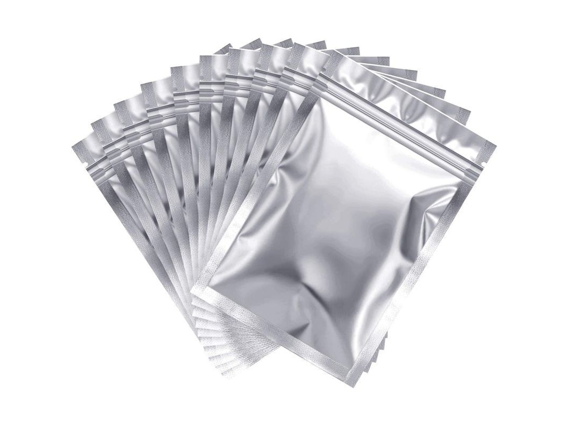 2026altiro-100 Bolsas Sellables De Papel De Aluminio Para Guardar Alimentos Y Artículos Para Fiestas (plateadas, 10*15 Cm)