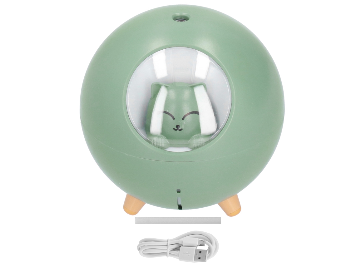 Humidificador de aire para coche Mdugmini, humidificador de vapor frío, 220 ml, verde