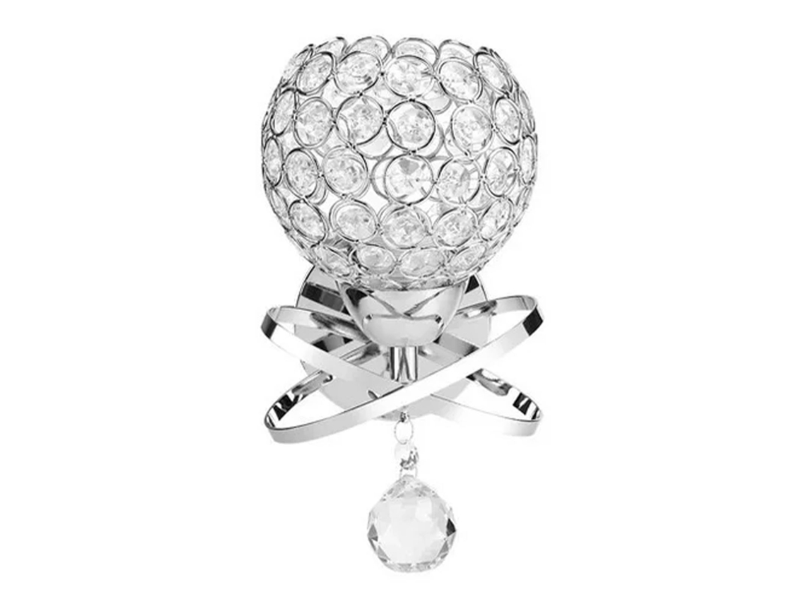 Lámpara de pared decorativa de cristal E27, 110-220V, para dormitorio y hotel, fabricada en metal y cristal.