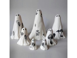 7 Piezas De Adornos De Fantasmas De Halloween En Miniatura, De Resina, Para Decoración Del Hogar, Accesorios Espeluznantes.