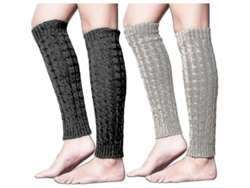 2026-2 Pares Calcetines De Invierno Para Mujer Knit Leg Warmers Largos Calientitos Para Botas Talla Libre
