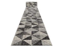 Alfombra de Pasillo Feel 5672/16811 Triángulos Gris/Antracita/Crema 70 cm