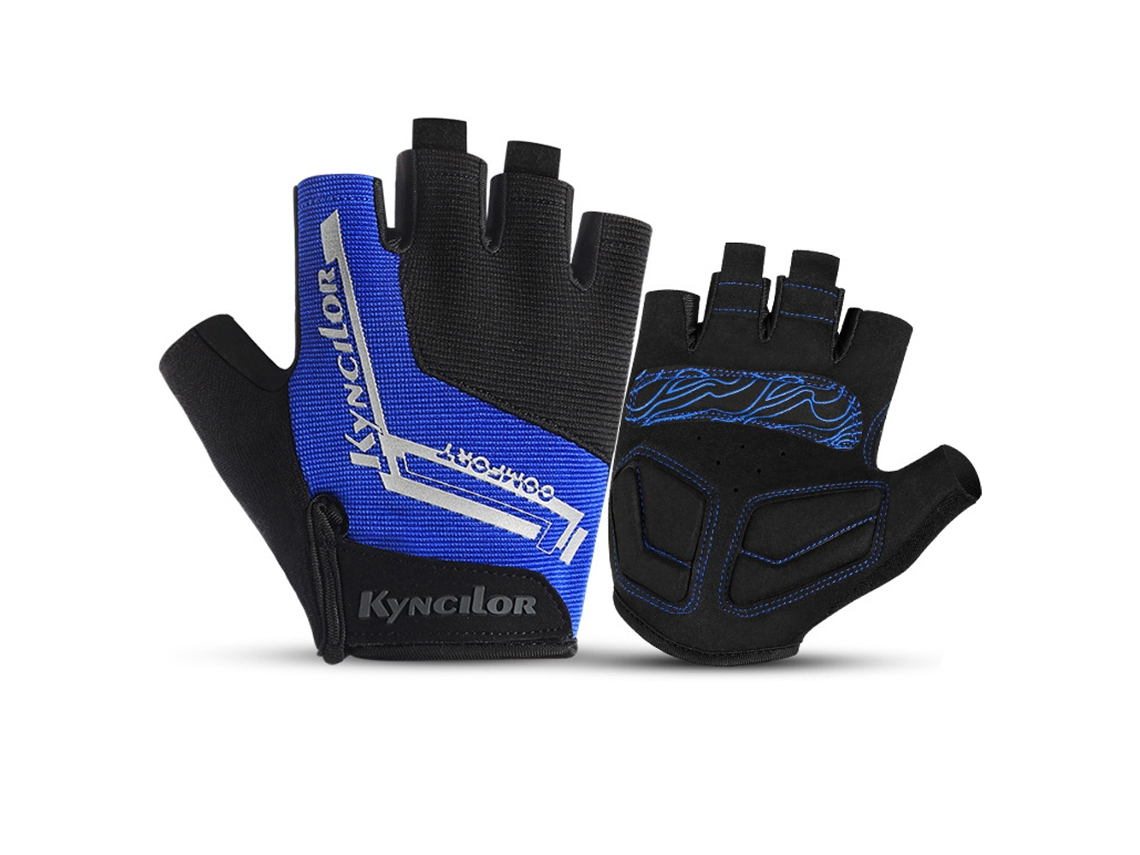 Guantes de ciclismo con protección, de medio dedo, antideslizantes, absorbentes de impactos y transpirables para bicicletas de montaña y carretera.