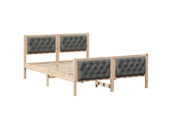 Maison Exclusive - Estructura De Cama Con Cabecera Gris Oscuro 140 X 190 Cm