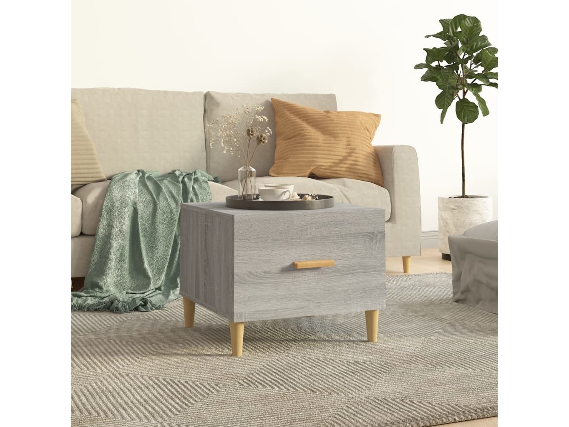 Mesa de Centro de Apoyo 50X50X40 Cm Derivados de Madera Gris Sonoma