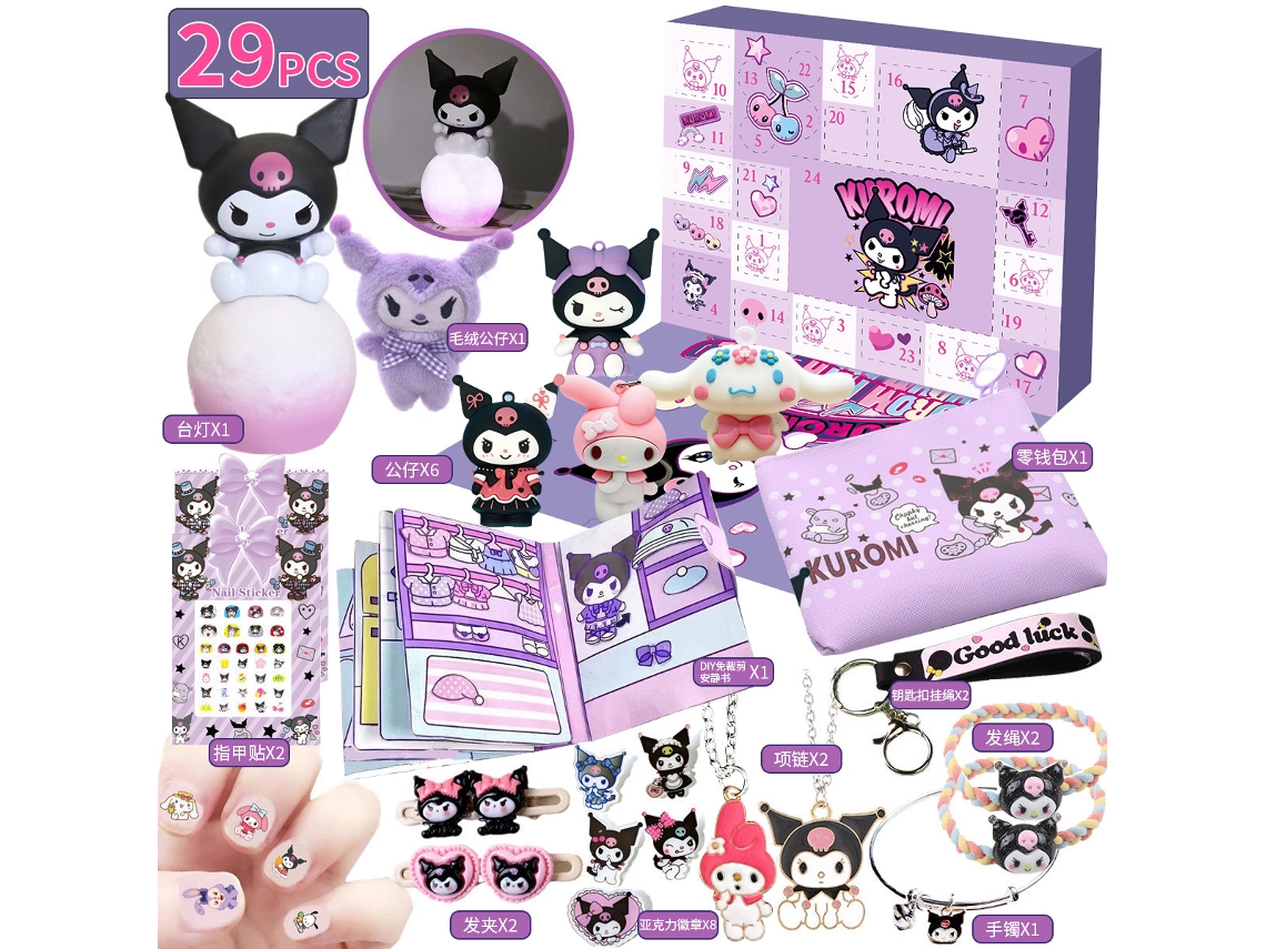 Calendario de Adviento para Niñas 2026 Calendario Navideño Accesorios Decoraciones Navideñas Kuromi Aeuzwr