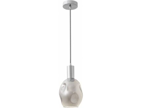 Lámpara de Techo FABRILAMP Meteoro (Plateado - Cristal, Metal - 100x15 cm)