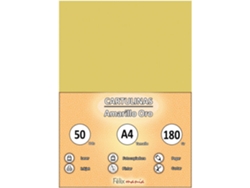 Cardboard 180Gr A4 Golden Yellow 50 Hojas