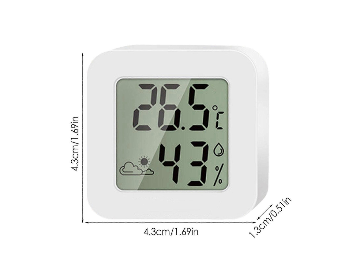Termómetro e higrómetro digital mini, para interiores, alta precisión, pantalla LCD interna, portátil (modelo GOKOCO)