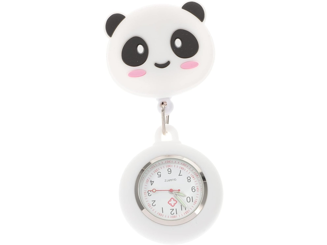 Reloj Bolsillo Expandible Estilo Panda Enfermeras Divertido Silicona Blanca Función Cronometraje Médico