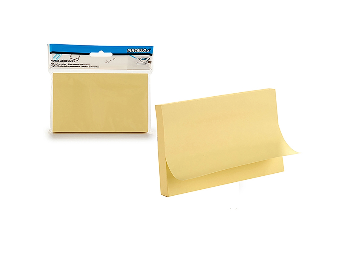 Paquete de 12 blocs de notas adhesivas grandes de color amarillo de 76 x 127 mm.