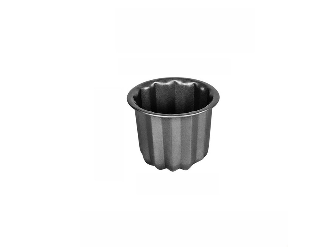 Molde de acero al carbono para pasteles y tartas - Molde individual para repostería - Gris
