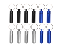 12 botellas pequeñas para exteriores de aleación de aluminio, organizador multifuncional con llavero.