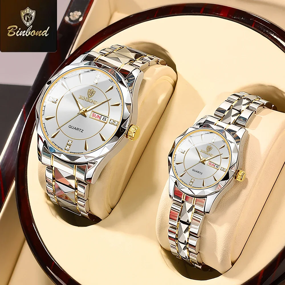 Relojes Elegantes Para Parejas, Perfectos Como Regalo Para Enamorados, Relojes De Acero Inoxidable.