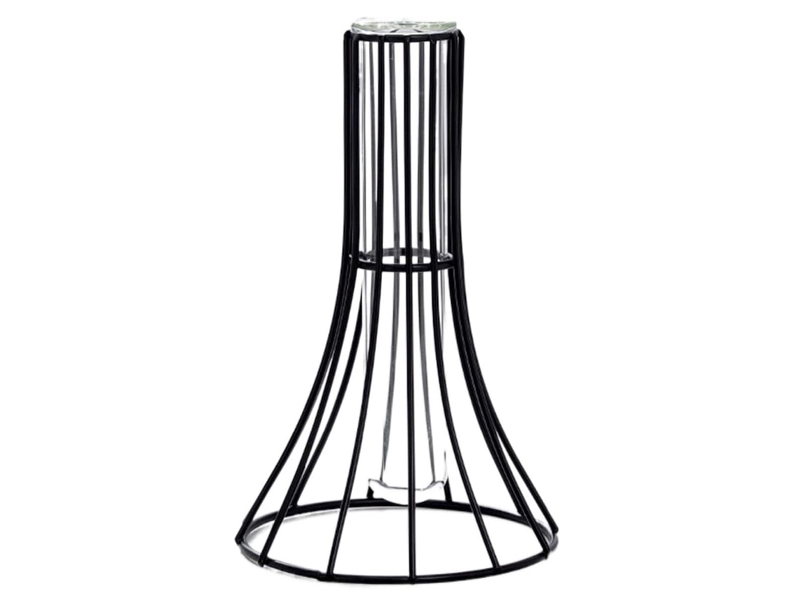 Florero de cristal con soporte geométrico de metal, decoración de escritorio de oficina NEVEANCE