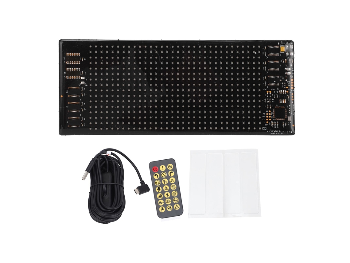 Panel Led Programable Flexible De 16x32 Pulgadas, Usb, 5v, Ip65, Con Ruedas, Ideal Para Fiestas Y Bodas.