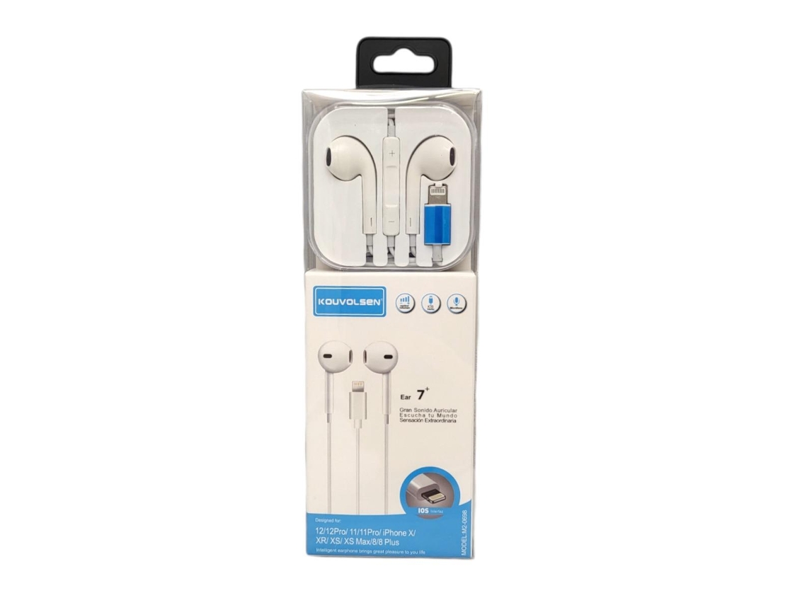 Auriculares con cable para Iphone Blanco