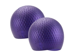 Pack de 2 gorros de natación de silicona con burbujas para reducir la fricción y cuidar tu peinado