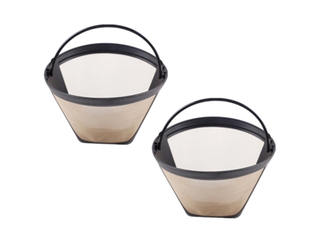 Filtro de café de acero inoxidable 2 uds. cafetera de mano filtro de papel gratis gotas de filtro ZMDECQNA