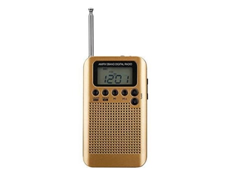Radio Portátil + Auriculares SLOWMOOSE(Dorado)