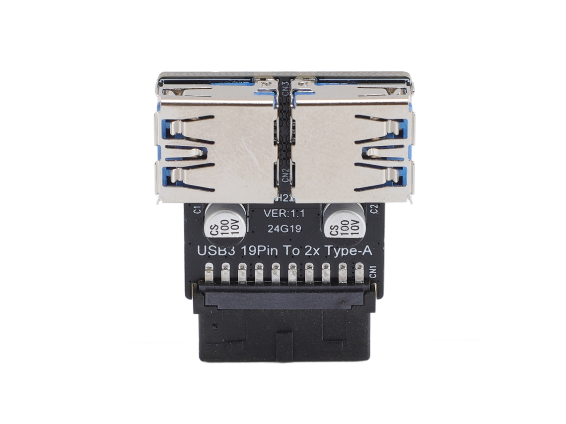 Adaptador Dongle Idc19p/20p A Usb A 3.0/3.1 Hembra Para Chasis De Escudo De Trabajo U
