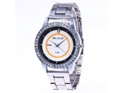 Reloj De Cuarzo Con Decoración De Strass, Correa De Acero Plateado, Zhoulianfa
