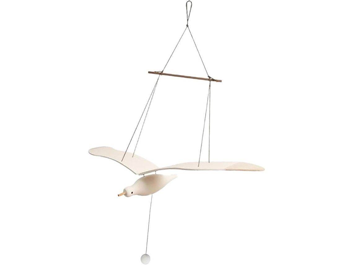 Adorno Colgante De Madera Con Forma Pájaro