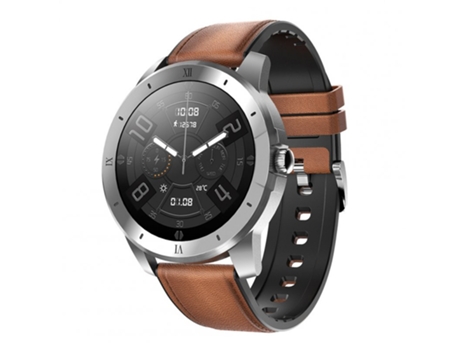 Smartwatch Llamada Bluetooth Reproductor de música Cuero negro Esfera negra