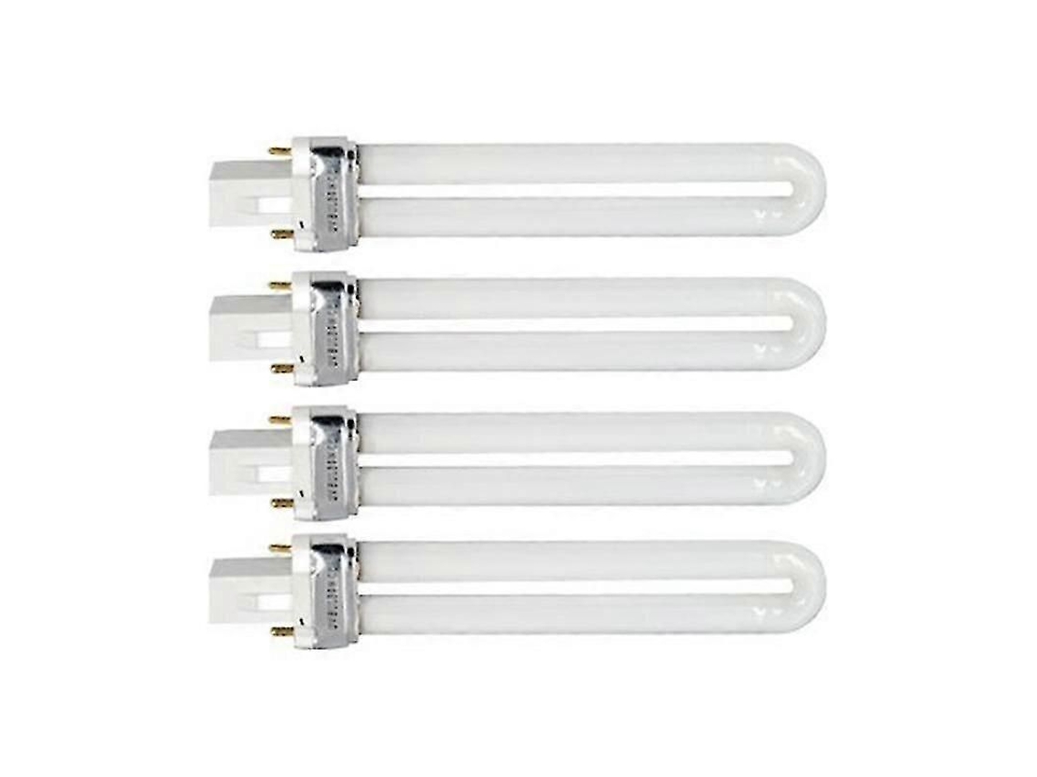 Juego de 4 tubos de repuesto para lámparas UV de 9 W con forma de U, 365 nm, para secador de uñas 2 025 GOKOCO