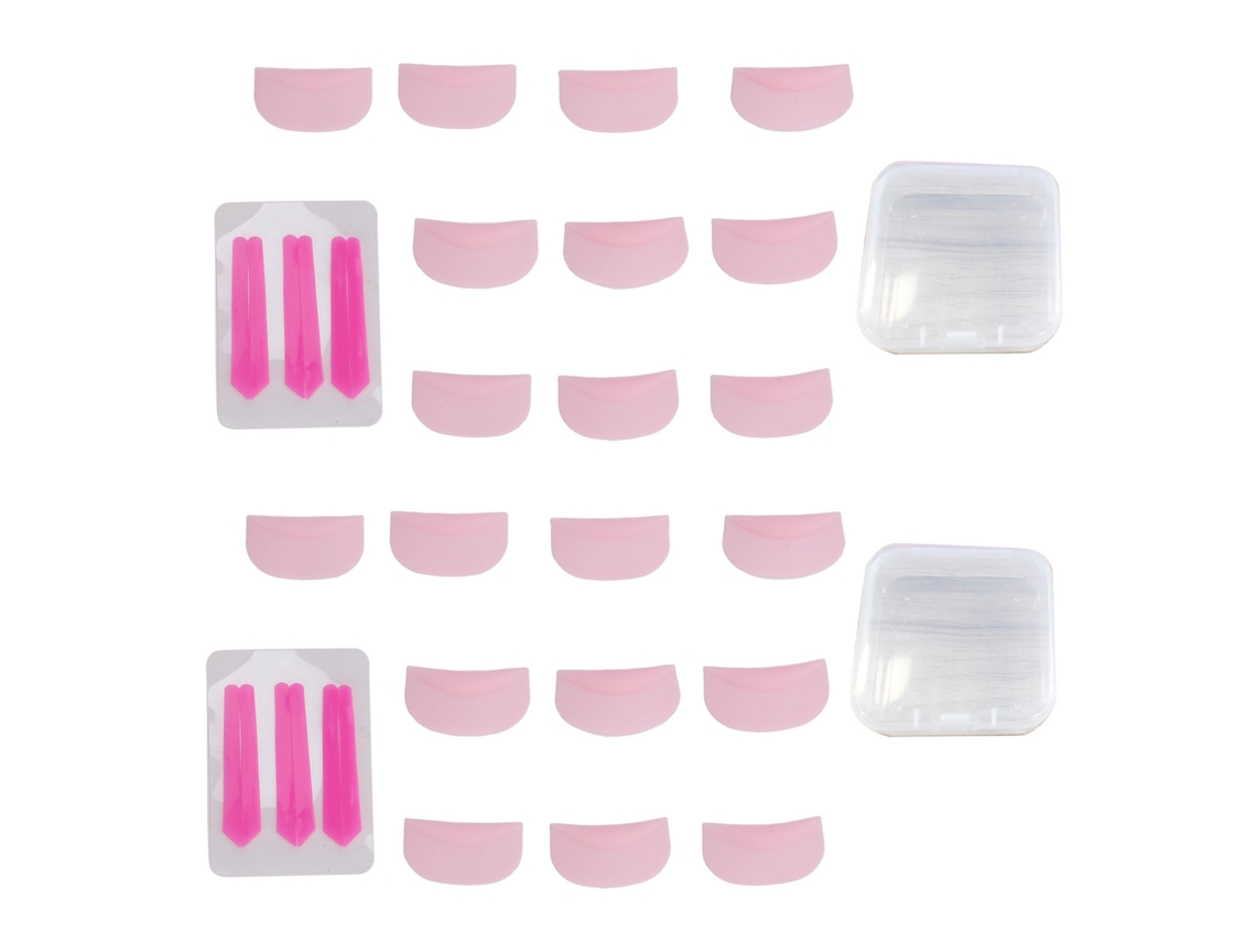 Kit Rizador De Pestañas Con 3 Tamaños, Silicona Reutilizable, Rosa