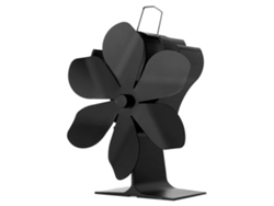 Ventilador de techo con 6 aspas, silencioso, color negro.