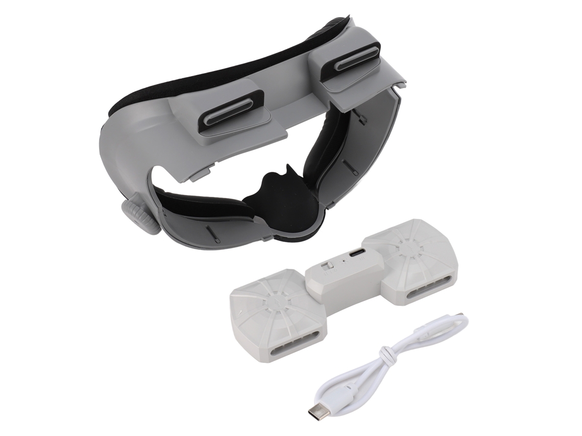 Protector Facial De Realidad Virtual Con Sistema De Refrigeración Y Dos Ventiladores Ajustables Para Aliviar El Empañamiento Y El Calor.