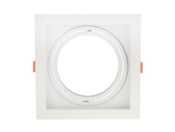 Aro para Foco de Empotrar Kali Cuadrado para Lámpara Ar111 C.17Xl.17Xalt.4 3Cm en Pc Blanco FERRIMEX