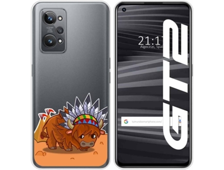 Carcasa para Realme GT 2 5G TUMUNDOSMARTPHONE Dibujos Transparente Bufalo Multicolor
