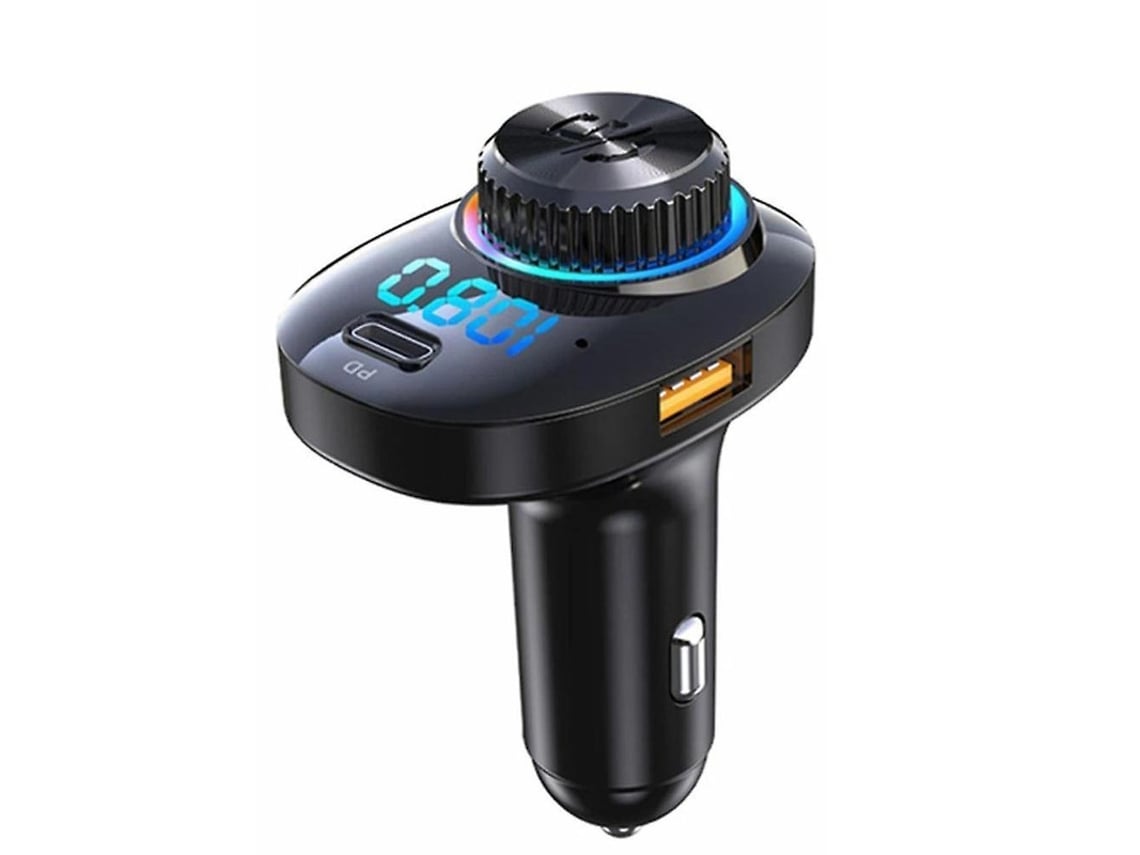 Transmissor Fm Bluetooth Yizhood C19 Sd/usb Mp3 Player Negro