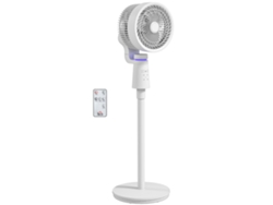 Ventilador oscilante, circulación de aire, ajustable de 70 a 90°, control remoto, temporizador de 7 horas, 3 velocidades, blanco. Tienda PENGJIANG.