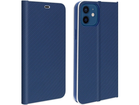 Funda iPhone 12, 12 Pro AVIZAR Tarjetero Azul Oscuro