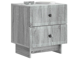 Maison Exclusive - Armario De Noche 2 Pcs Gris Sonoma 43 X 34,5 X 47,5 Cm