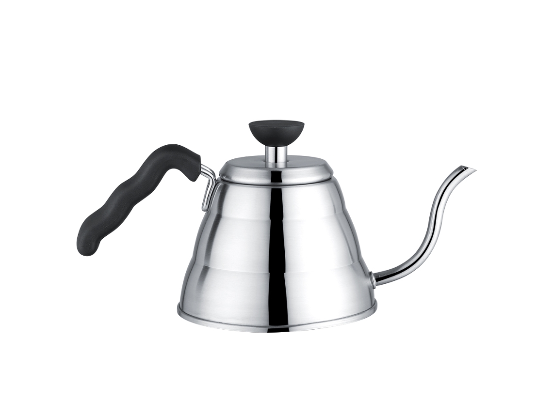 Cafetera y tetera manual de acero inoxidable con boquilla antigoteo y cuello de cisne (Otra)