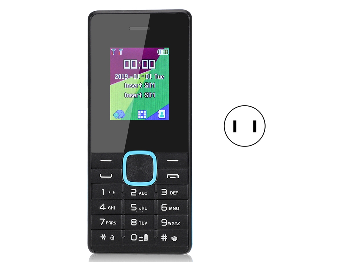 Telefone Celular M349 1.77in Barra 2g Quad Band 1500mah Bateria Duplo Cartão Duplo Standby