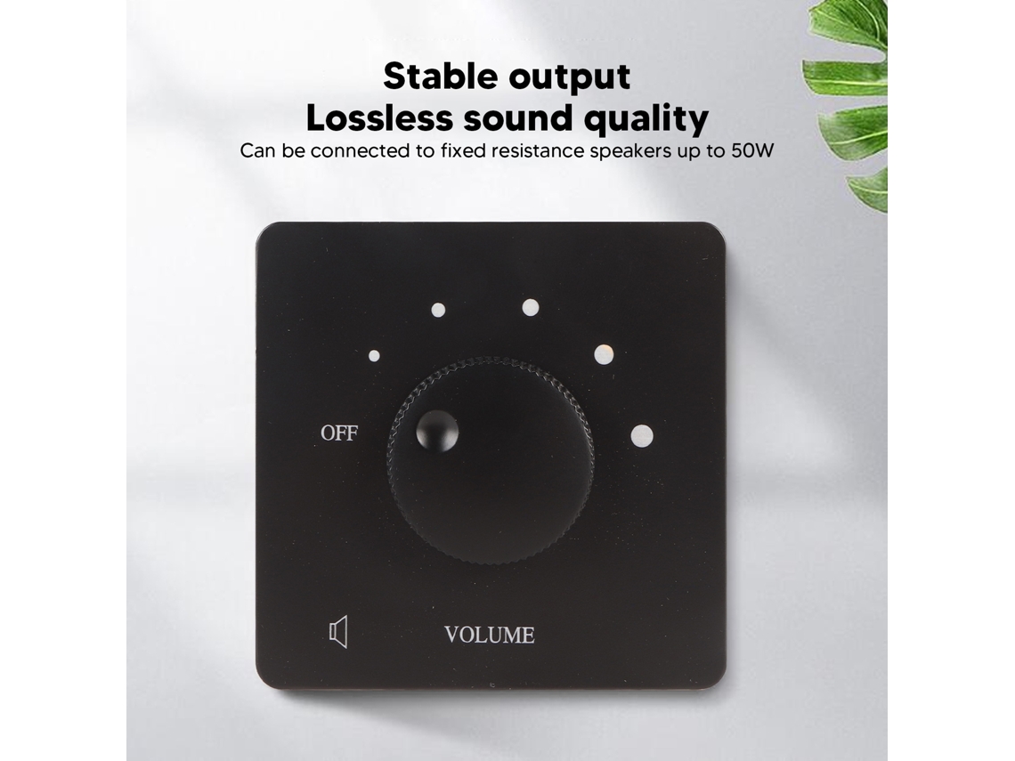 Control De Volumen De 50 W Con 5 Niveles Ajustables, Perilla Segura Para Altavoces Domésticos, Color Negro.