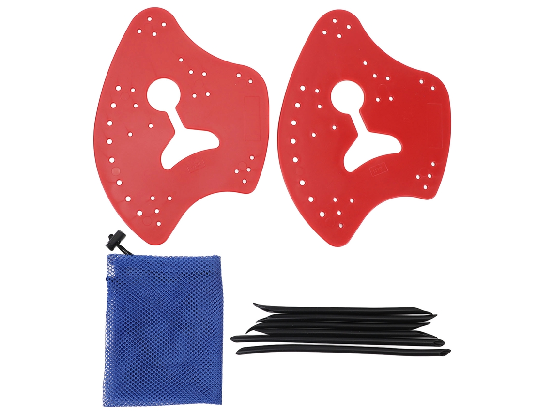 2026-1 Par De Paletas De Natación Pp Silicona Ajustable Paleta Plana Ayuda Entrenamiento Para Hombres Mujeres Niños Rojo Xs