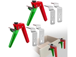 Juego De 2 Clips Ajustables Acero Inoxidable Para Armarios Rojo Y Verde., Corrosión, Acero Inoxidable