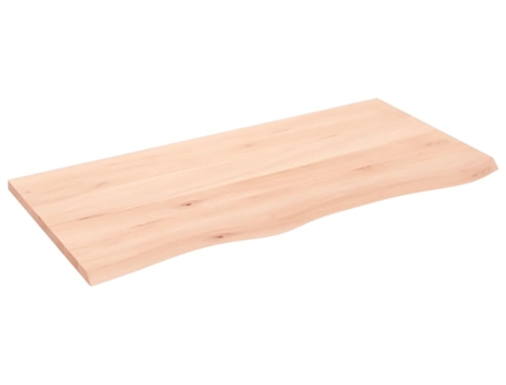 VIDAXL Encimera de baño madera maciza sin tratar 100x50x2 cm