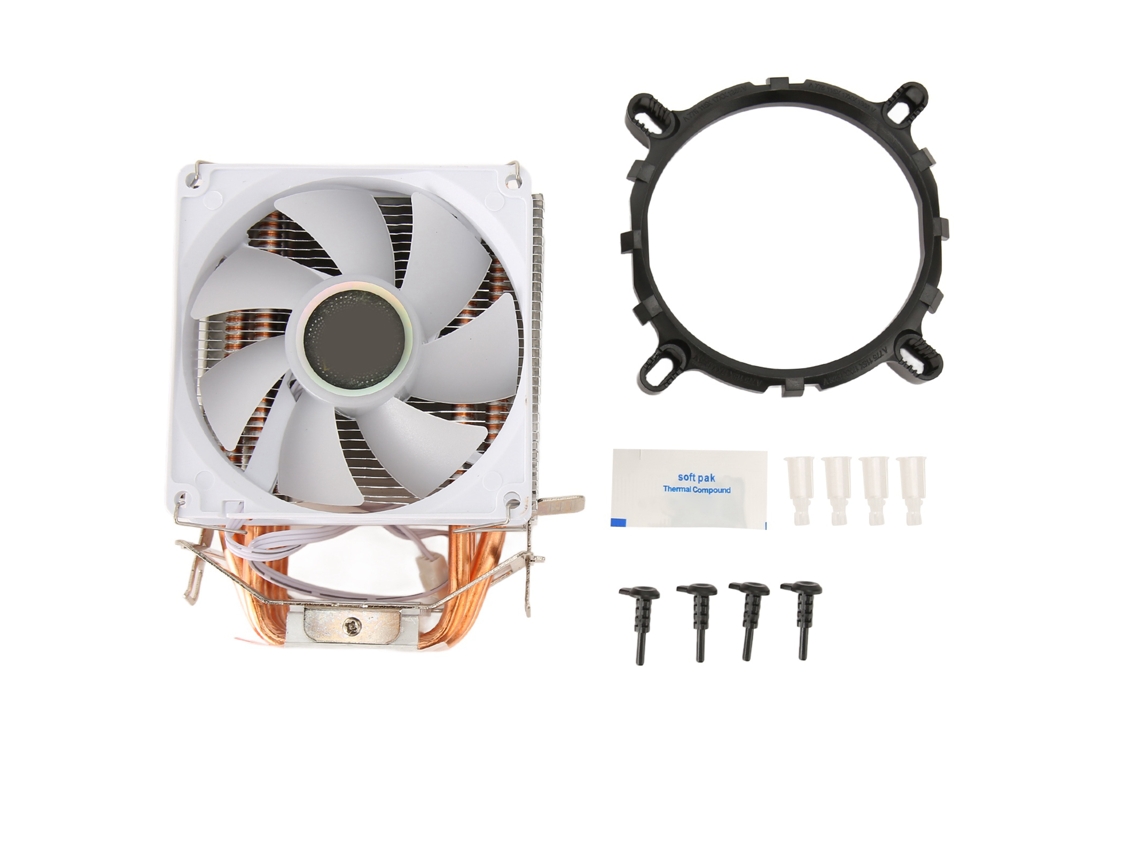 Disipador De Cpu Por Aire Con 7 Aspas, 6 Conductos De Calor, 3 Pines, 22 Db, Compatible Con Intel Y Amd.