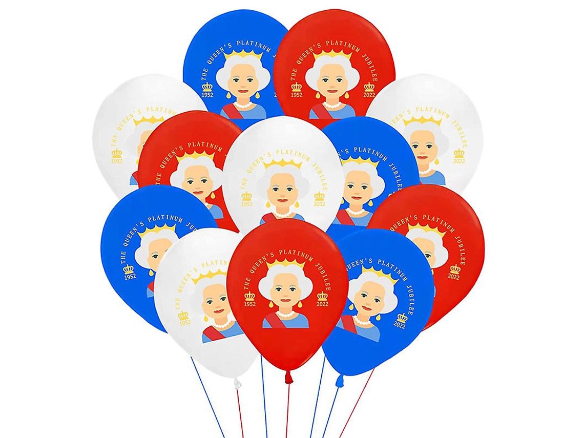 40 Globos De Látex Del 70 Aniversario De La Reina Británica